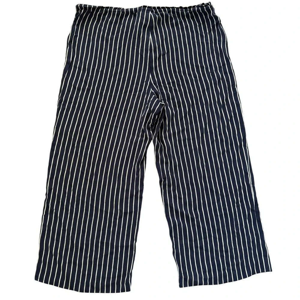 Lauren Ralph Lauren Striped Silk Matching Set Sz 2X / 16W Navy White
